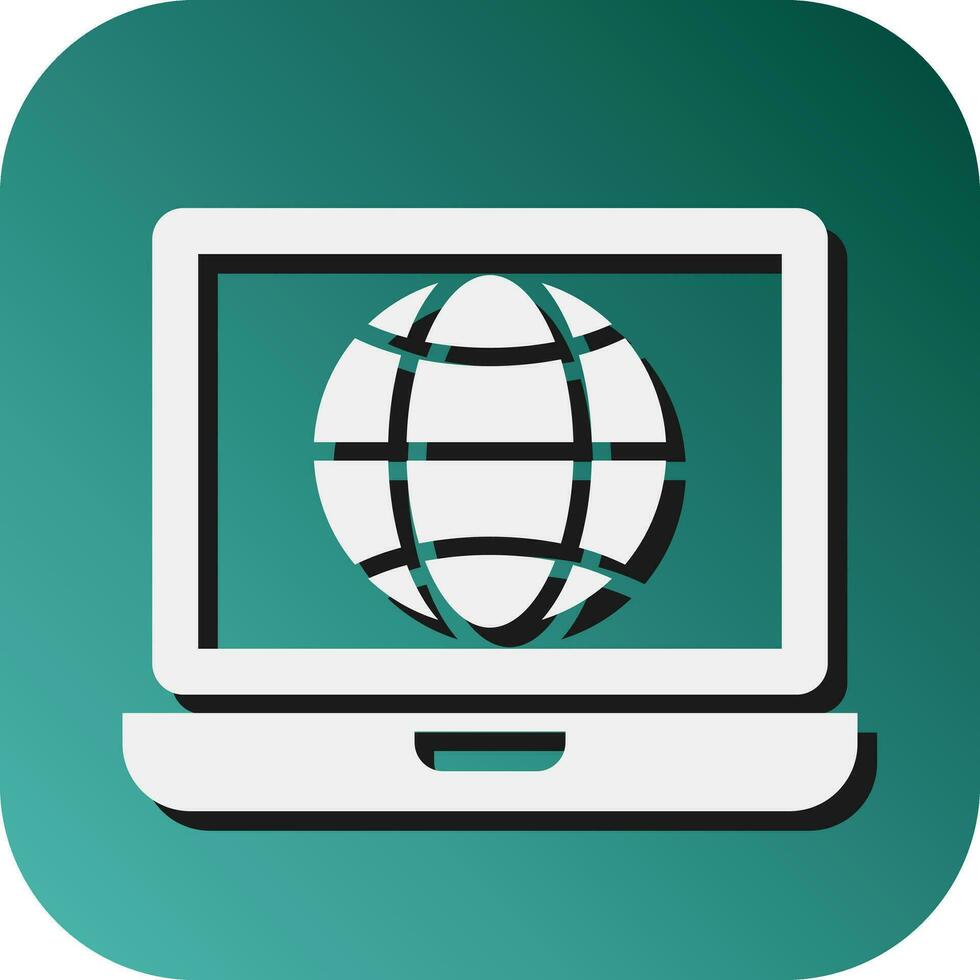 Web Search Vector Glyph Gradient Background Icon For Personal And Commercial Use.