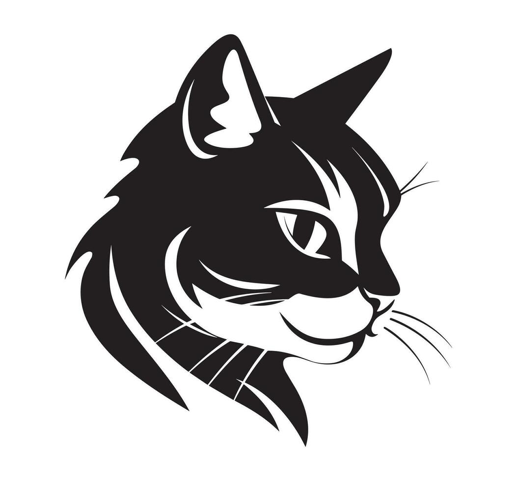 Logo and T shirt design of cat vactor illustration and sticker design vector