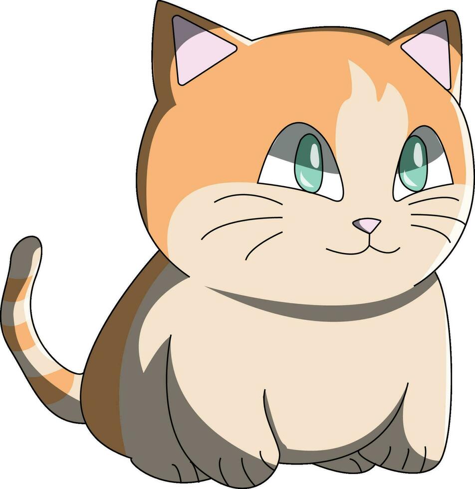 gato gatito vector ilustración dibujo dibujos animados linda