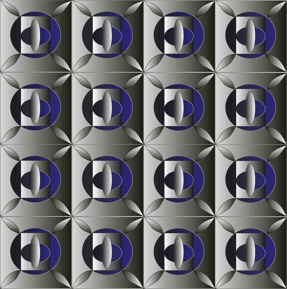 Seamless texture in the form of abstract geometric shapes in blue and gray vector