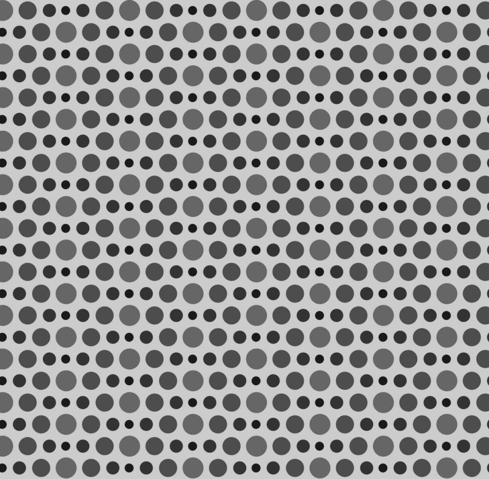 Vector seamless monochrome Scandinavian pattern in the form of circles on a gray background