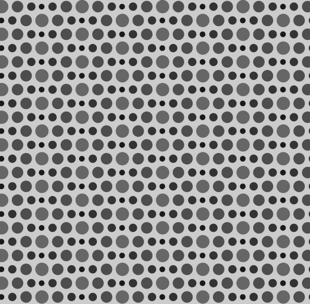 Vector seamless monochrome Scandinavian pattern in the form of circles on a gray background