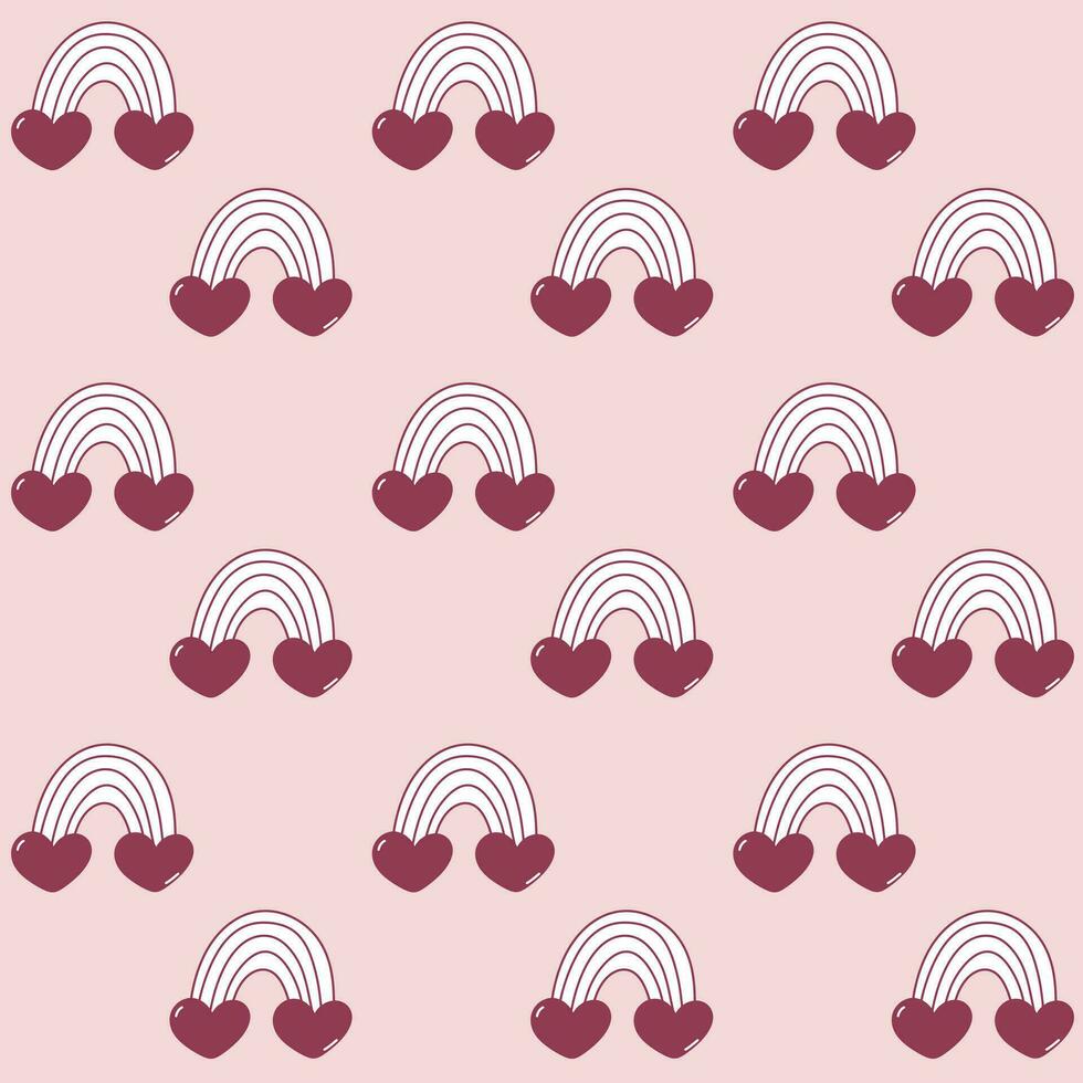 Pink pattern for Valentine's Day and wedding decoration vector