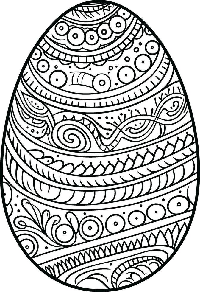 Easter egg solid icon, religion holiday elements, egg with lines, a filled pattern on a white background, eps 10. AI generated illustration. vector