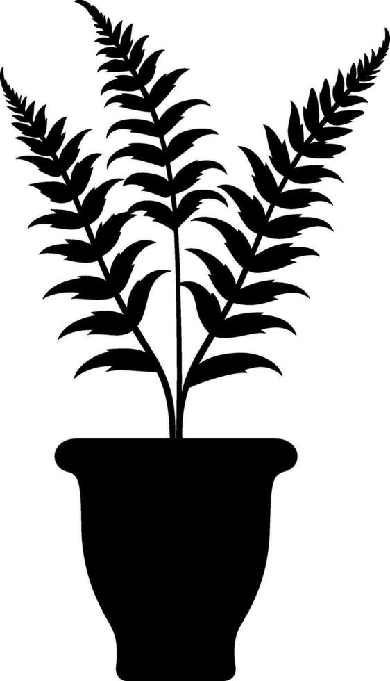 Silhouette potted plants icon, Sign for mobile concept and web design. vector illustration. AI generated illustration.