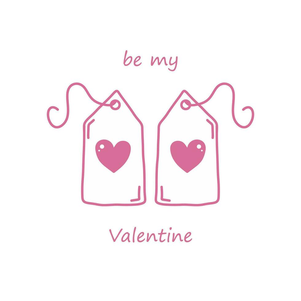 Valentine's Day card. Romantic postcard for the soulmate, friend, girlfriend vector