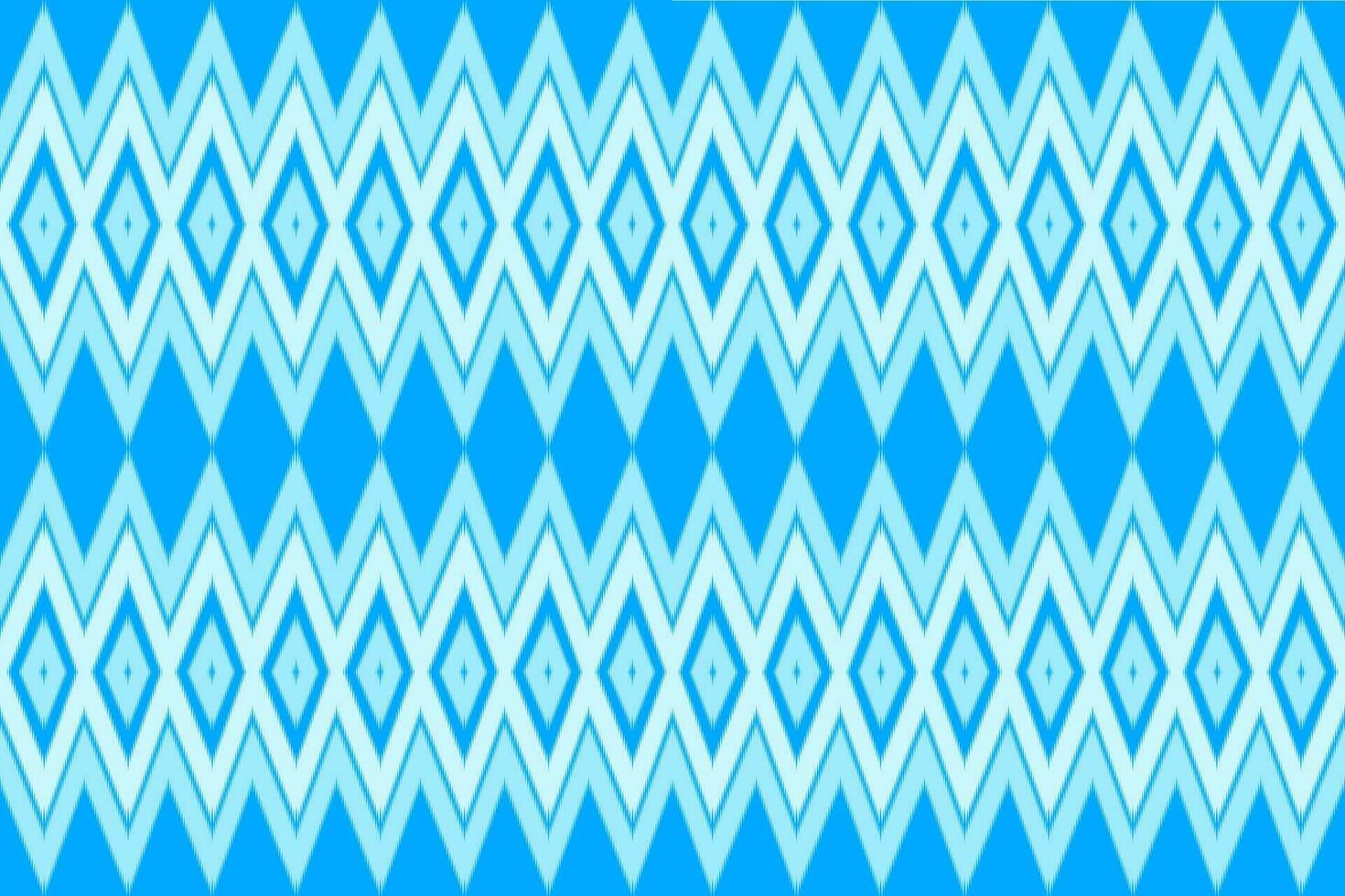 Ethnic geometric pattern design for traditional clothing carpet wallpaper background uses blue tones. vector