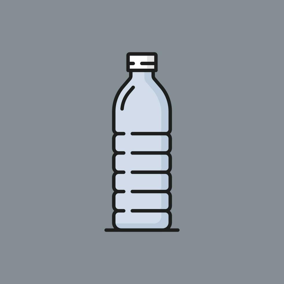 Plastic bottle with mineral water isolated mockup vector