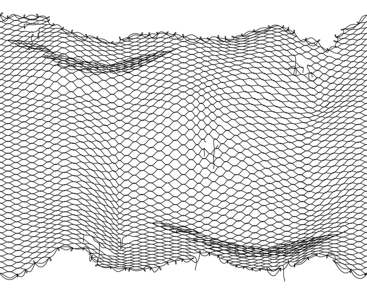 pescado red fondo, mallas modelo con agujeros vector