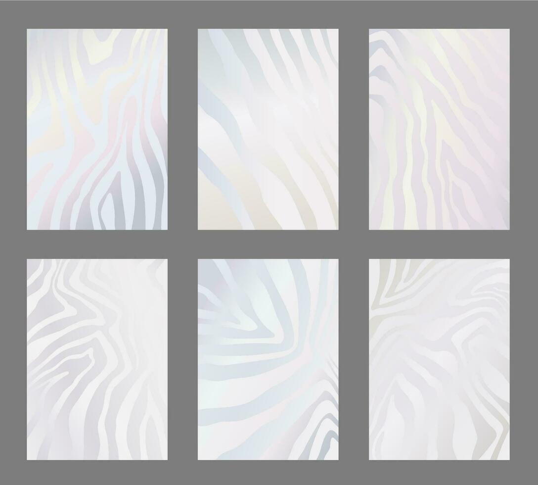 Silver foil posters, geometric pattern background vector