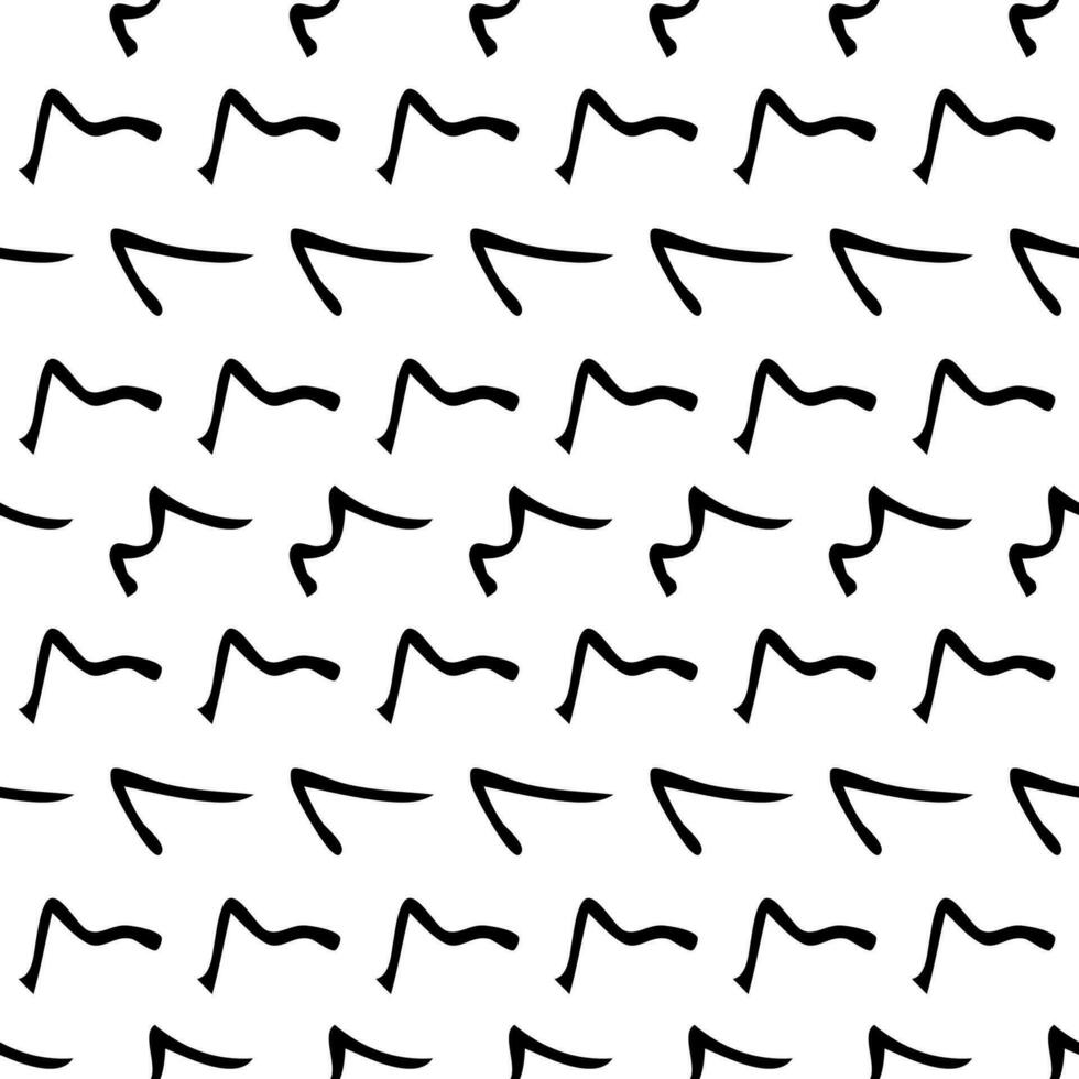 Seamless pattern with sketch squiggle vector