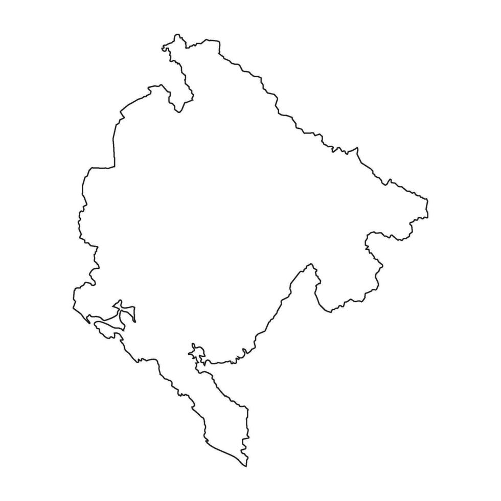 montenegro mapa icono vektor vector
