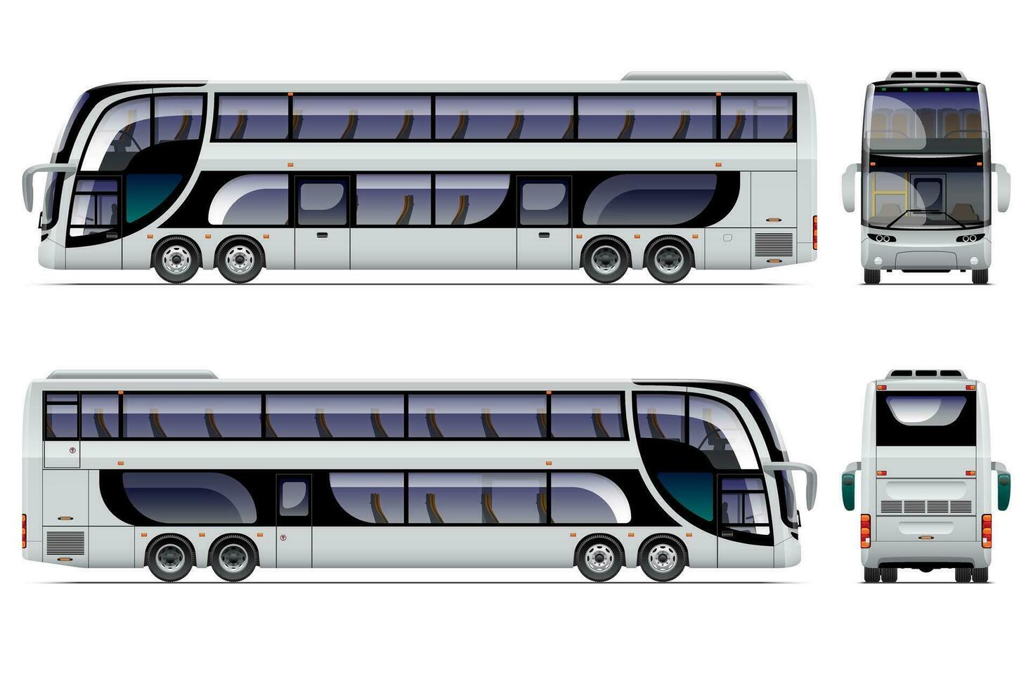 doble cubierta entrenador autobús vector