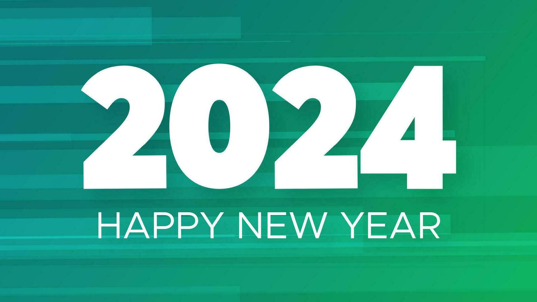 2024 Happy New Year on colorful background vector