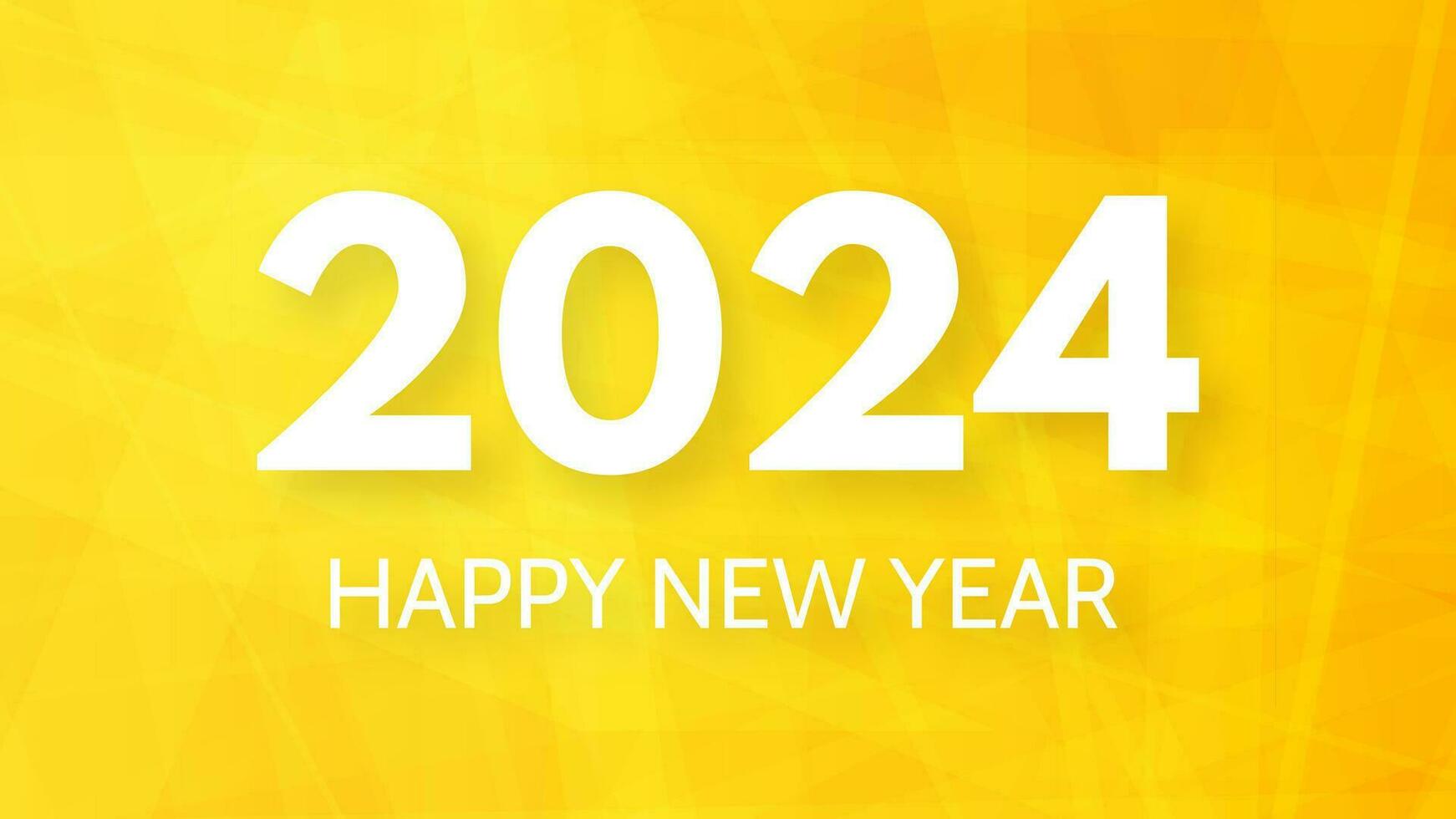 2024 Happy New Year on colorful background vector