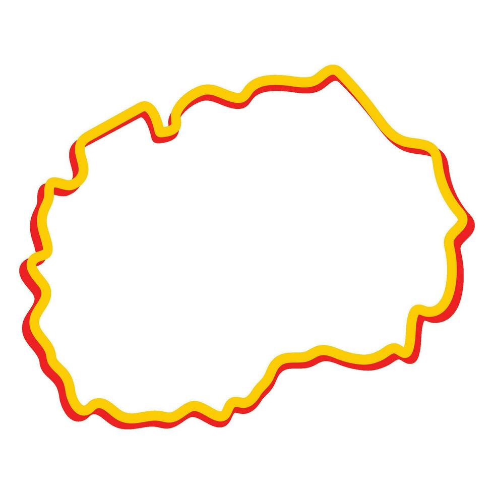 macedonia map icon vector