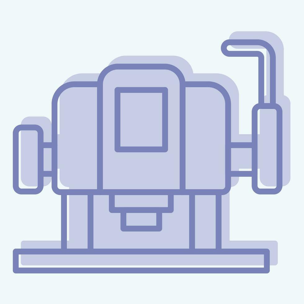Icon Wood Router. related to Construction symbol. two tone style. simple design editable. simple illustration vector