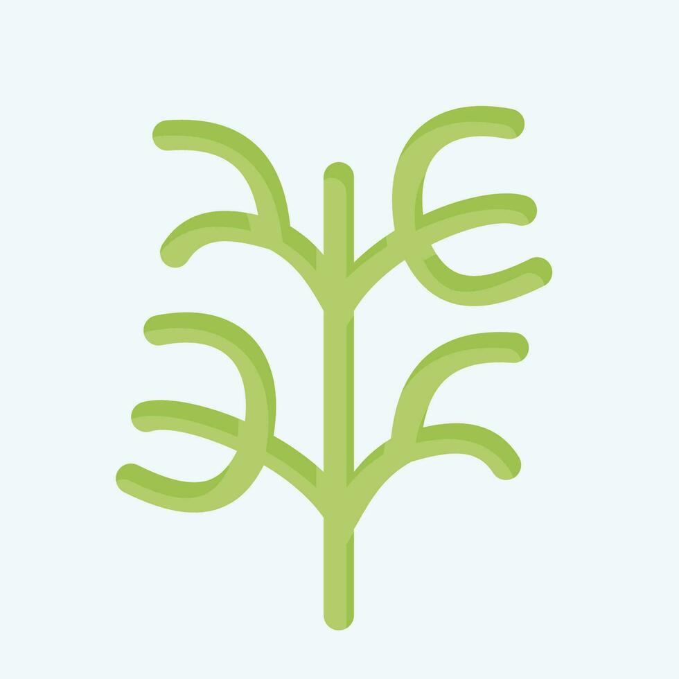 Icon Dill. related to Herbs and Spices symbol. flat style. simple design editable. simple illustration vector