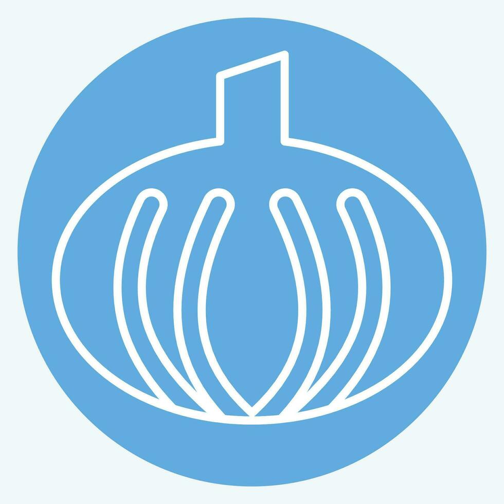 Icon Onion. related to Herbs and Spices symbol. blue eyes style. simple design editable. simple illustration vector