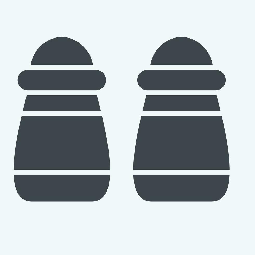 Icon Salt and Pepper. related to Herbs and Spices symbol. glyph style. simple design editable. simple illustration vector