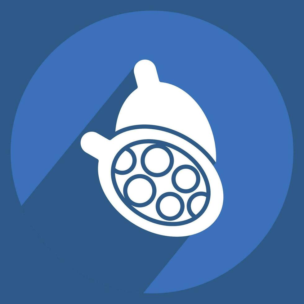 Icon Cardamom. related to Herbs and Spices symbol. long shadow style. simple design editable. simple illustration vector