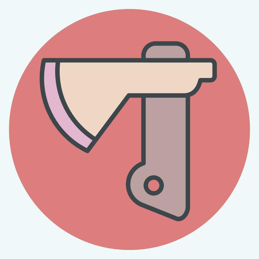 Icon Axe. related to Construction symbol. color mate style. simple design editable. simple illustration vector