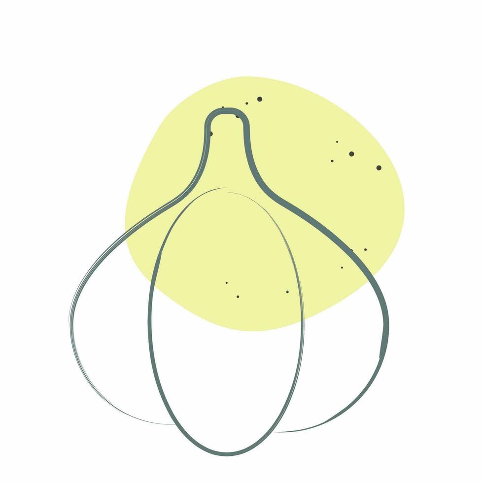 Icon Garlic. related to Herbs and Spices symbol. Color Spot Style. simple design editable. simple illustration vector