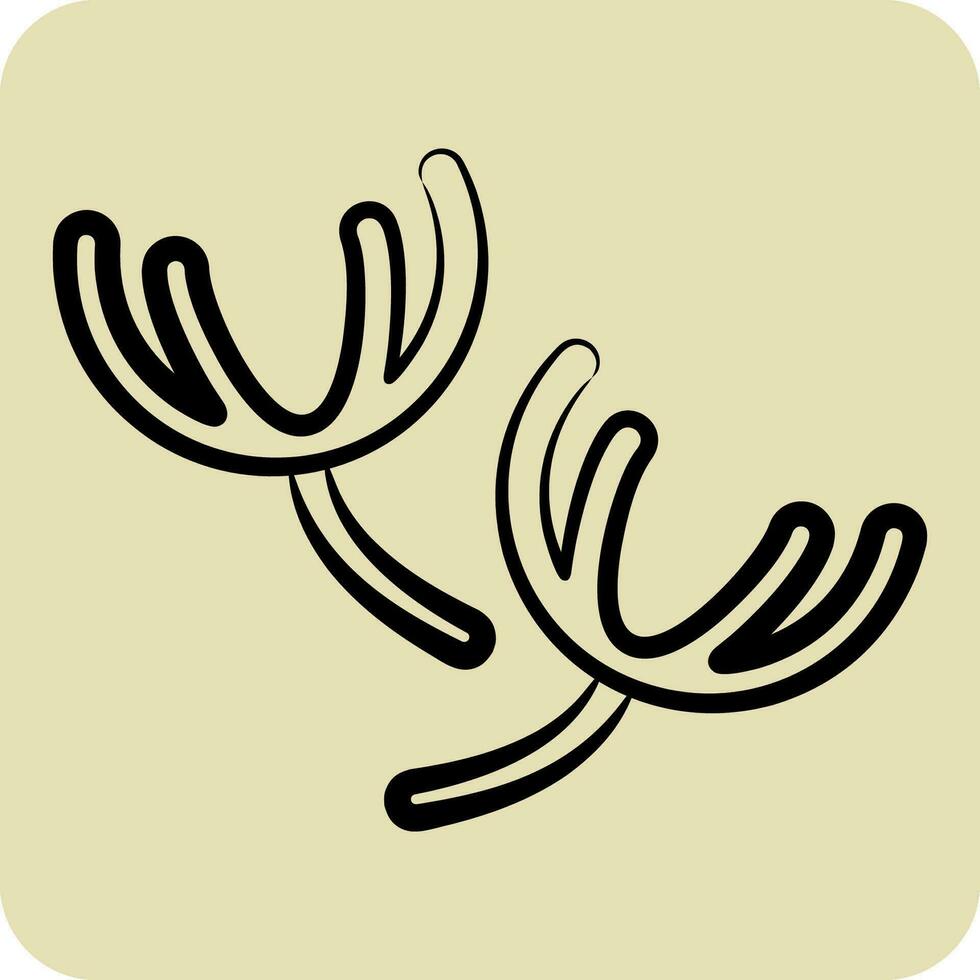 icono tomillo. relacionado a hierbas y especias símbolo. mano dibujado estilo. sencillo diseño editable. sencillo ilustración vector