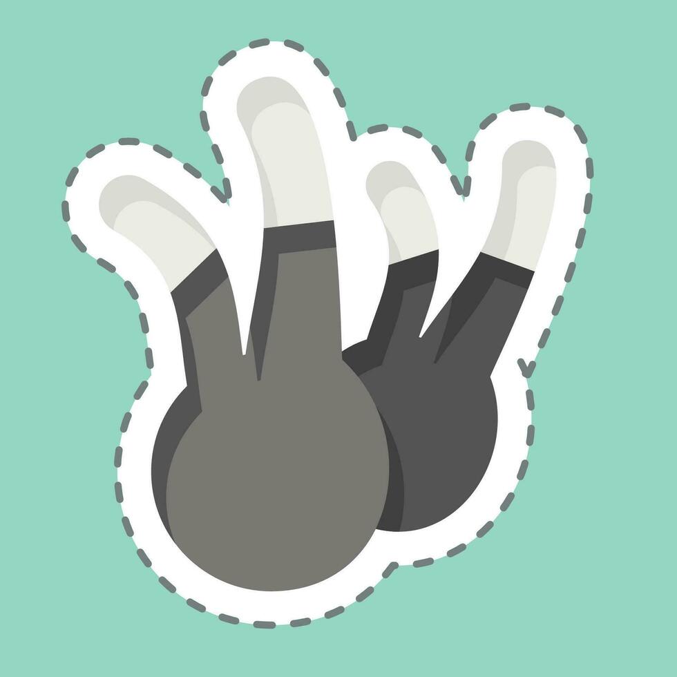 Sticker line cut Fennel. related to Herbs and Spices symbol. simple design editable. simple illustration vector