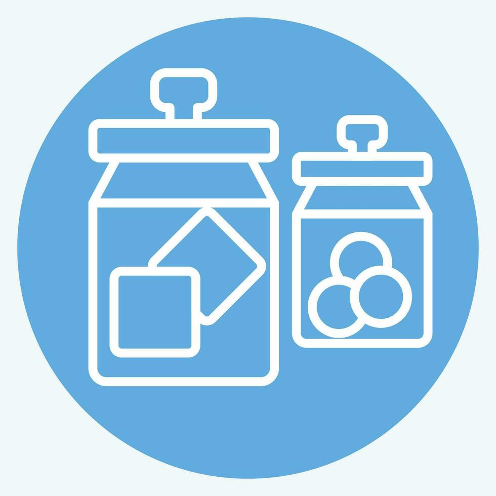 Icon Canister. related to Backpacker symbol. blue eyes style. simple design editable. simple illustration vector