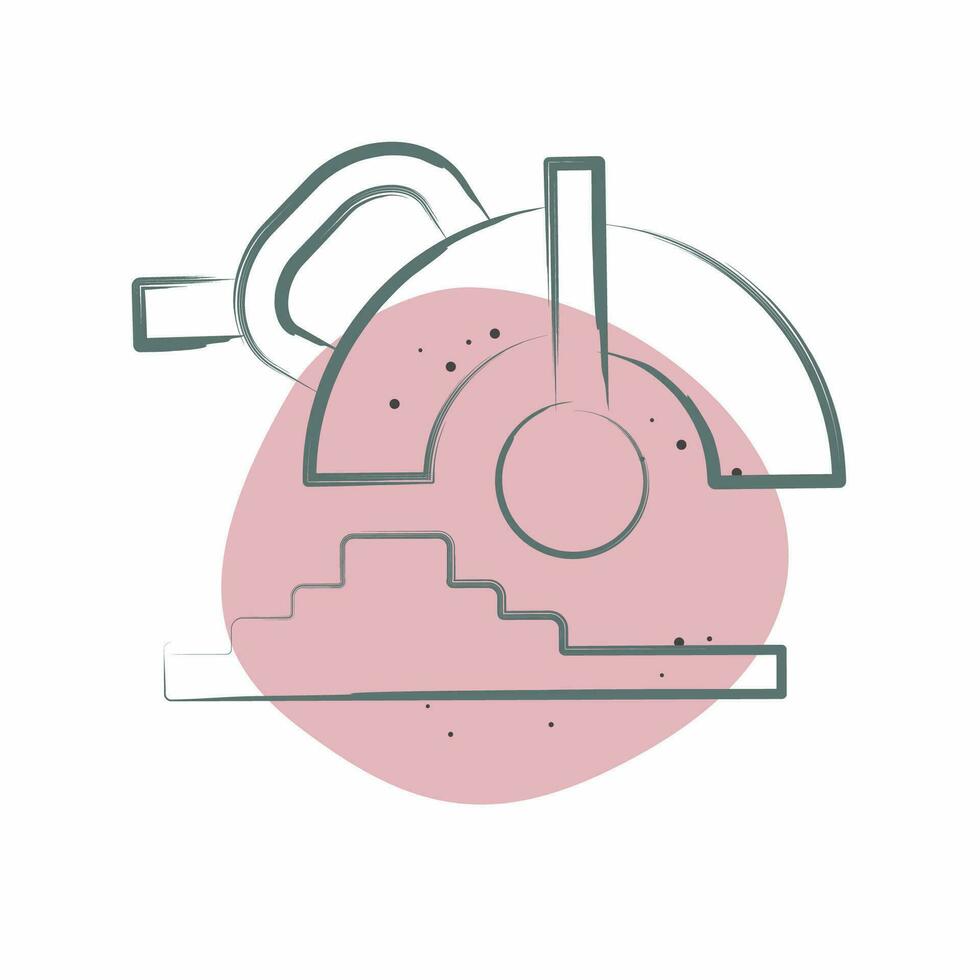 Icon Circular Saw. related to Construction symbol. Color Spot Style. simple design editable. simple illustration vector