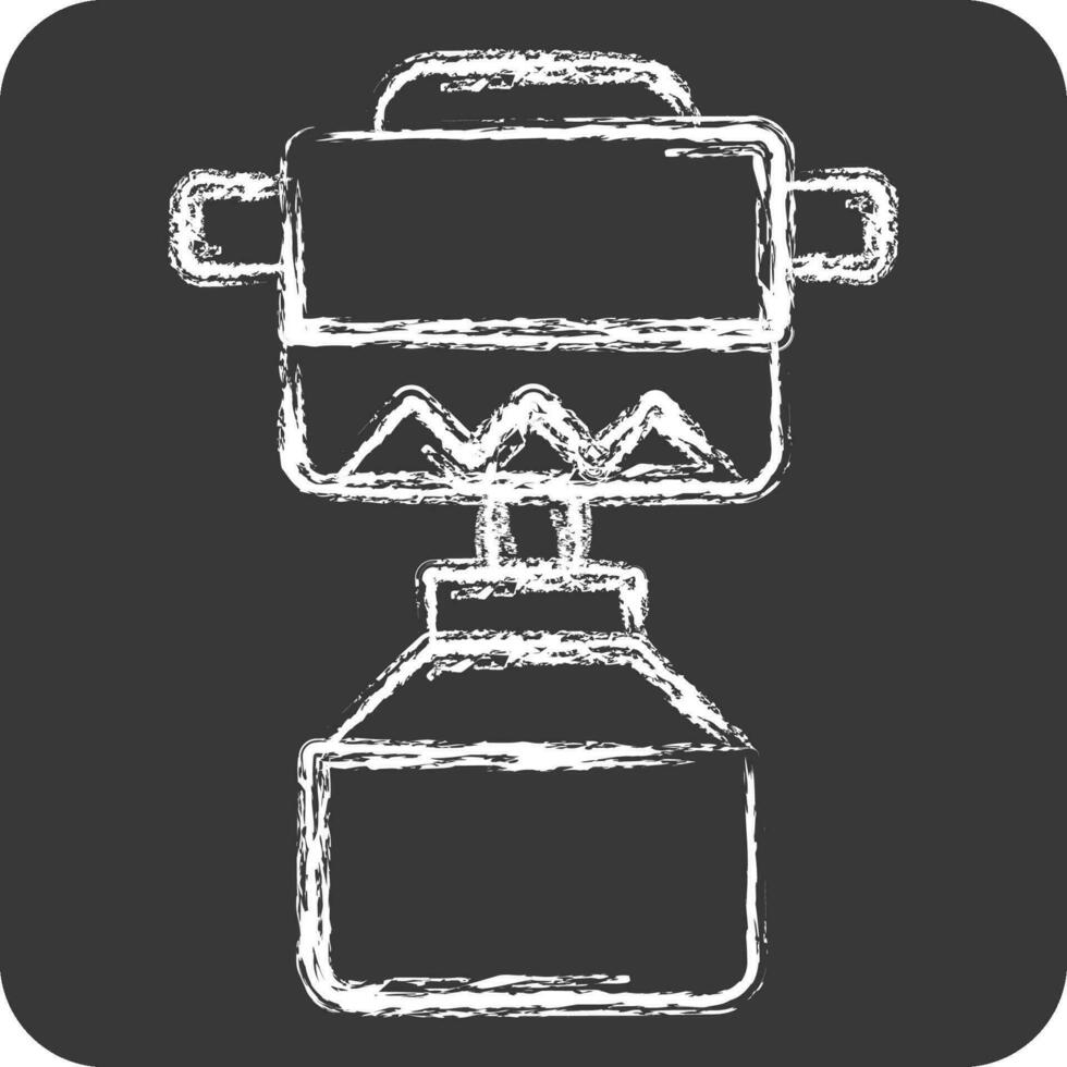 Icon Backpacking Stove. related to Backpacker symbol. chalk Style. simple design editable. simple illustration vector