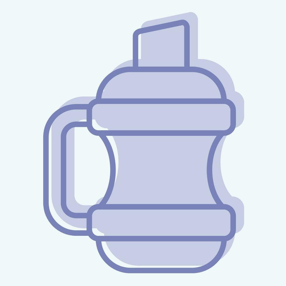 Icon Water Bottles. related to Backpacker symbol. two tone style. simple design editable. simple illustration vector