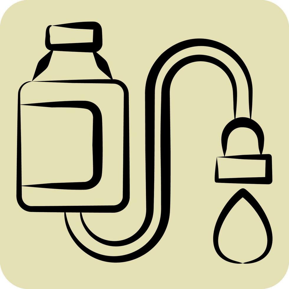 Icon Water Filter. related to Backpacker symbol. hand drawn style. simple design editable. simple illustration vector