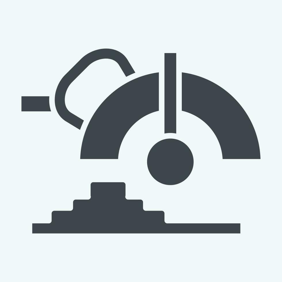 Icon Circular Saw. related to Construction symbol. glyph style. simple design editable. simple illustration vector