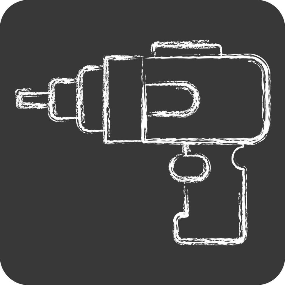 Icon Cordless Drill. related to Construction symbol. chalk Style. simple design editable. simple illustration vector