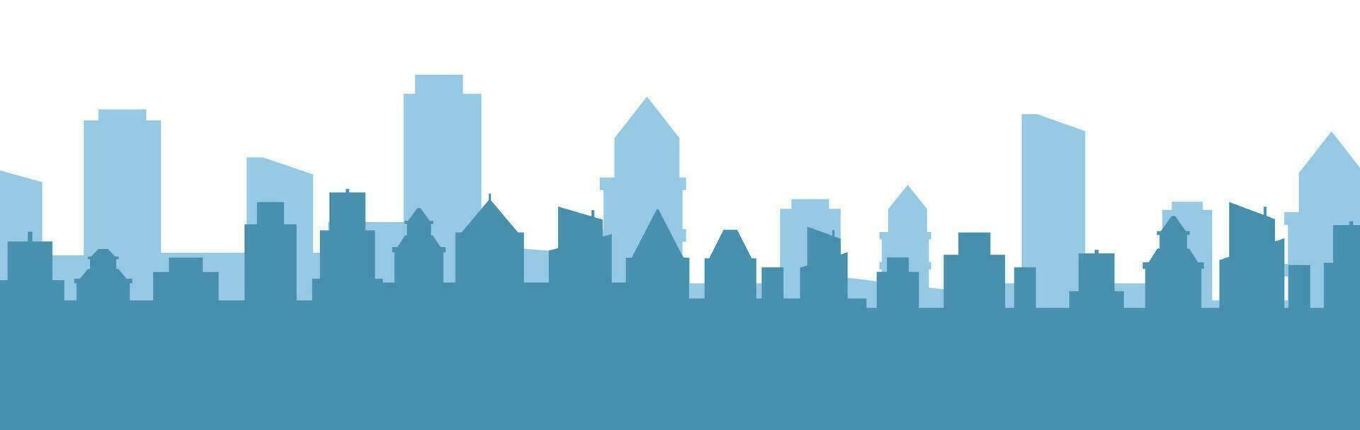 cityscape background. Skyline silhouettes. Modern architecture. Horizontal banner with megapolis panorama. Modern City Skyline. Vector illustration in flat style
