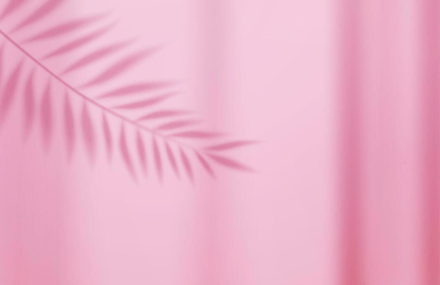 3d vacío ligero estudio resumen antecedentes con destacar efecto y tropical palma hojas sombra. concepto para tu gráfico diseño póster bandera y fondo. 3d representación. vector ilustración