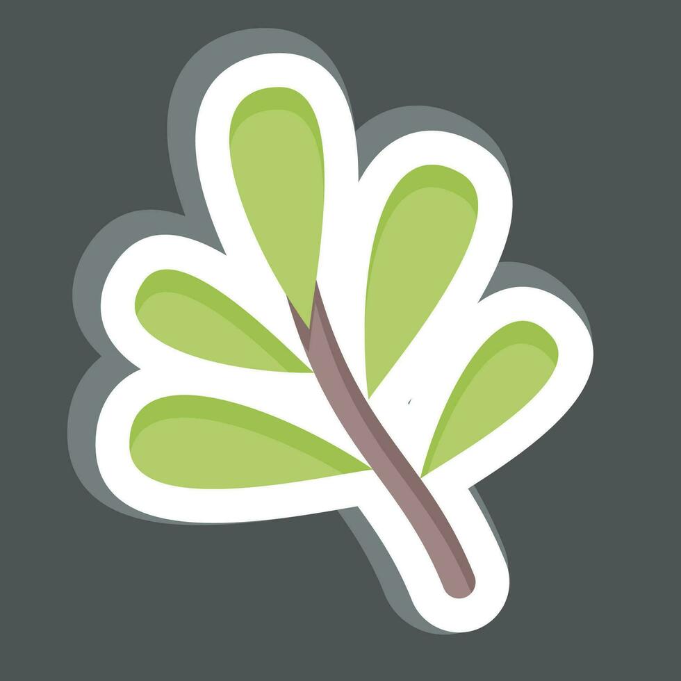 Sticker Tarragon. related to Herbs and Spices symbol. simple design editable. simple illustration vector