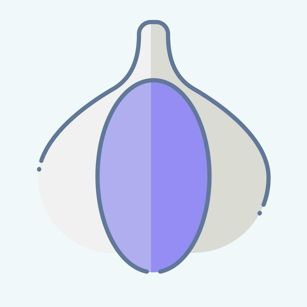 Icon Garlic. related to Herbs and Spices symbol. doodle style. simple design editable. simple illustration vector
