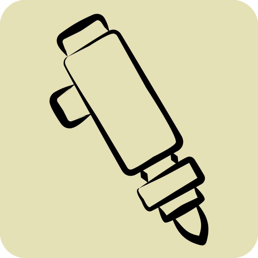 Icon Electric Screwdriver. related to Construction symbol. hand drawn style. simple design editable. simple illustration vector