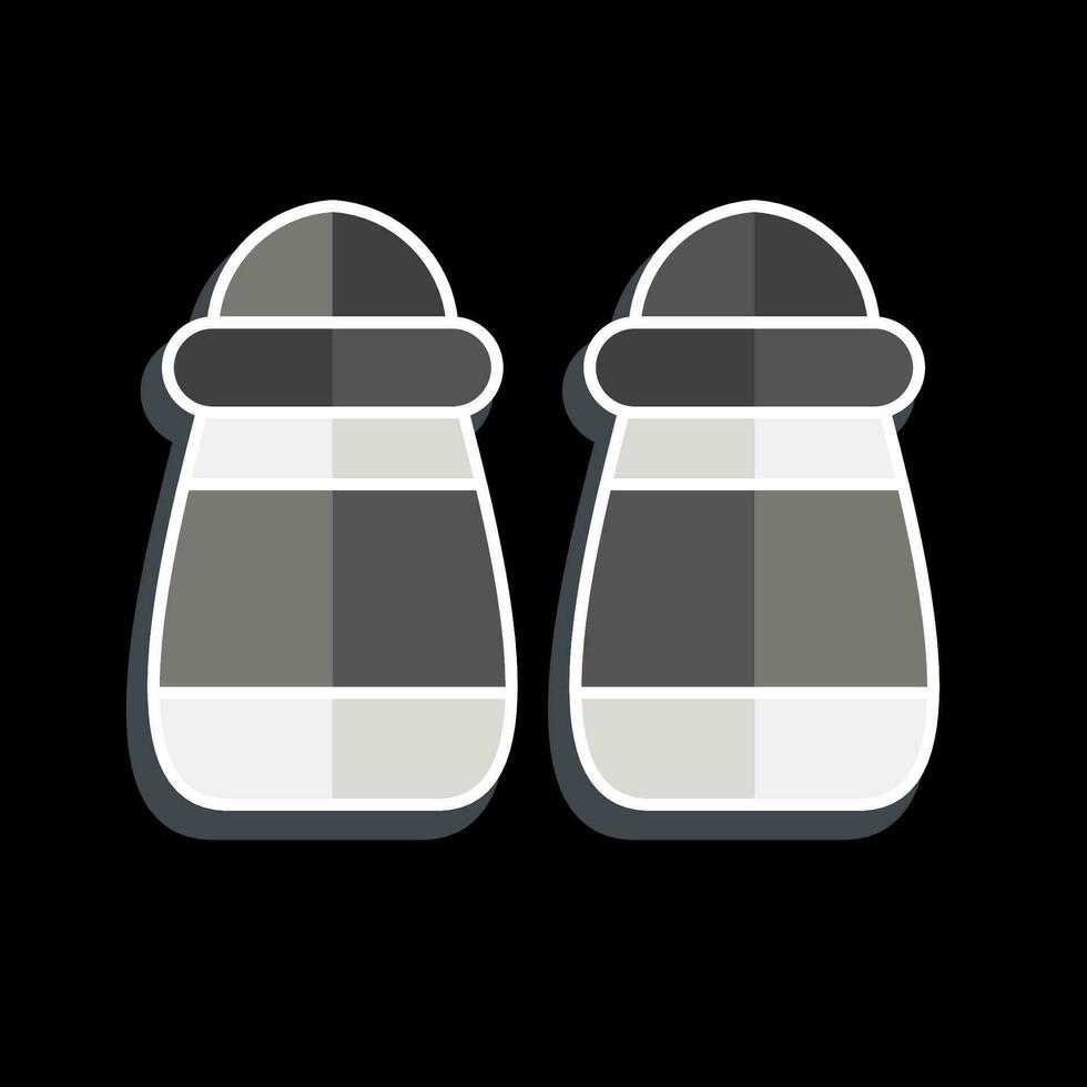 Icon Salt and Pepper. related to Herbs and Spices symbol. glossy style. simple design editable. simple illustration vector
