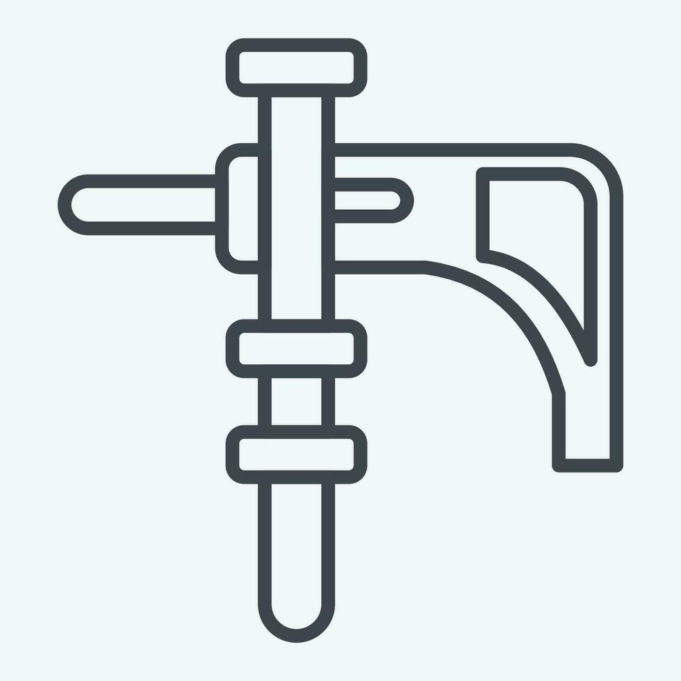 Icon Electric Drill. related to Construction symbol. line style. simple design editable. simple illustration vector