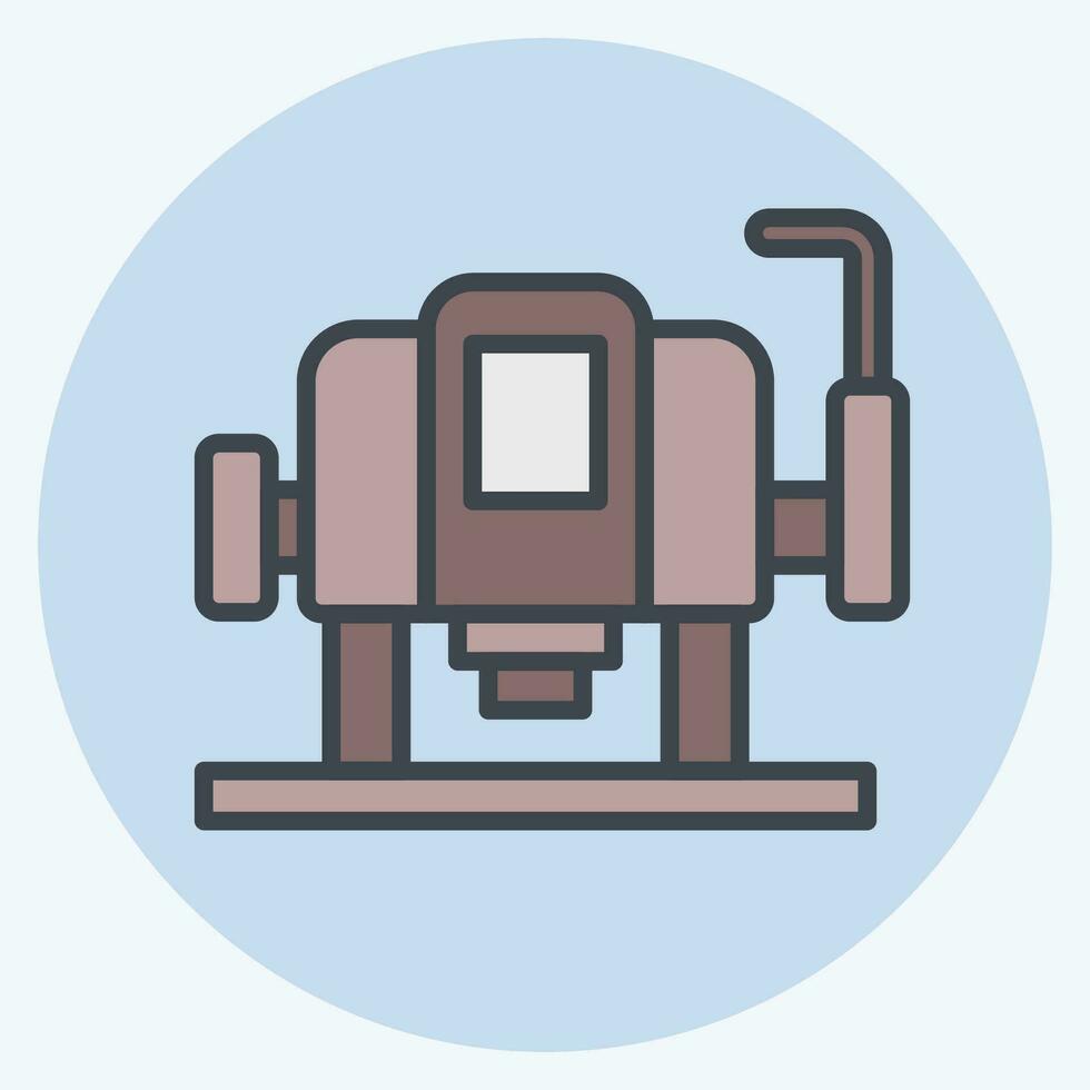 Icon Wood Router. related to Construction symbol. color mate style. simple design editable. simple illustration vector