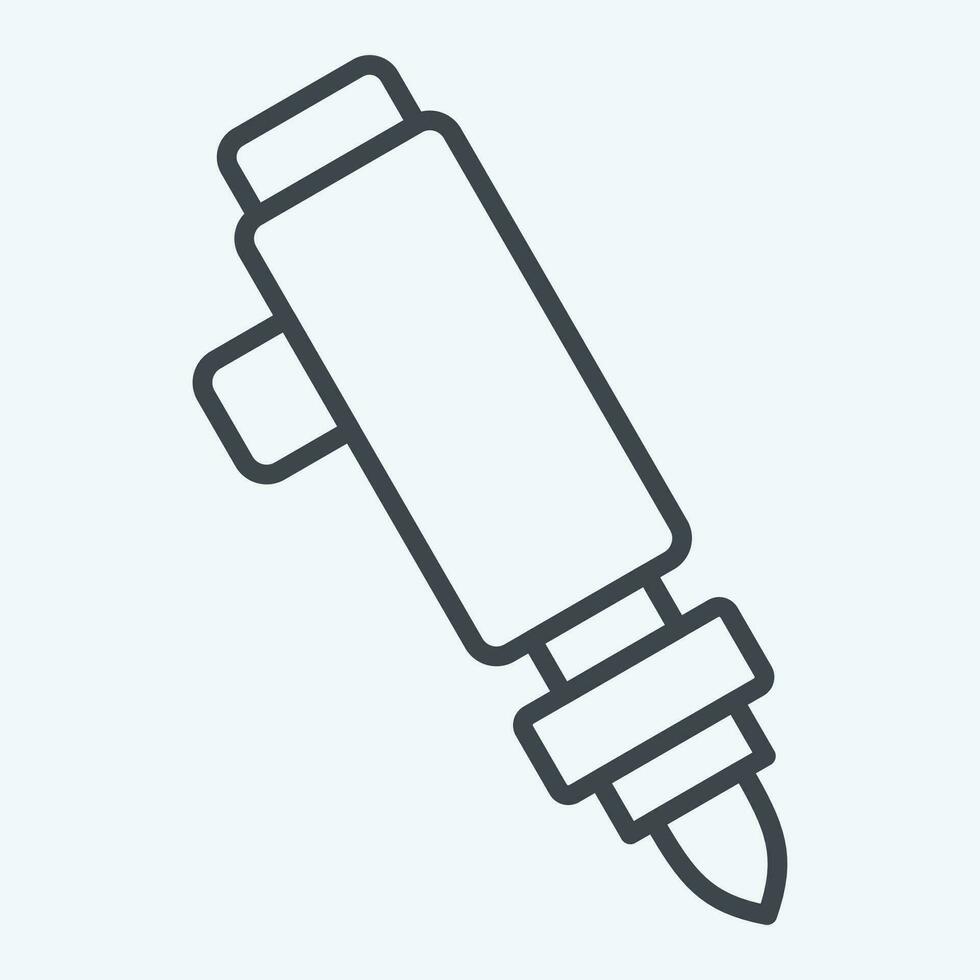 Icon Electric Screwdriver. related to Construction symbol. line style. simple design editable. simple illustration vector