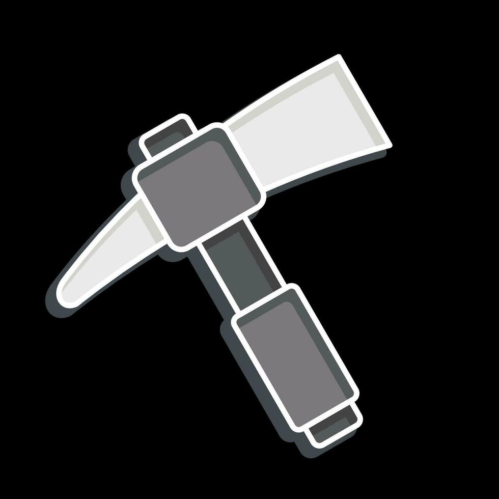 Icon Pick axe. related to Construction symbol. glossy style. simple design editable. simple illustration vector