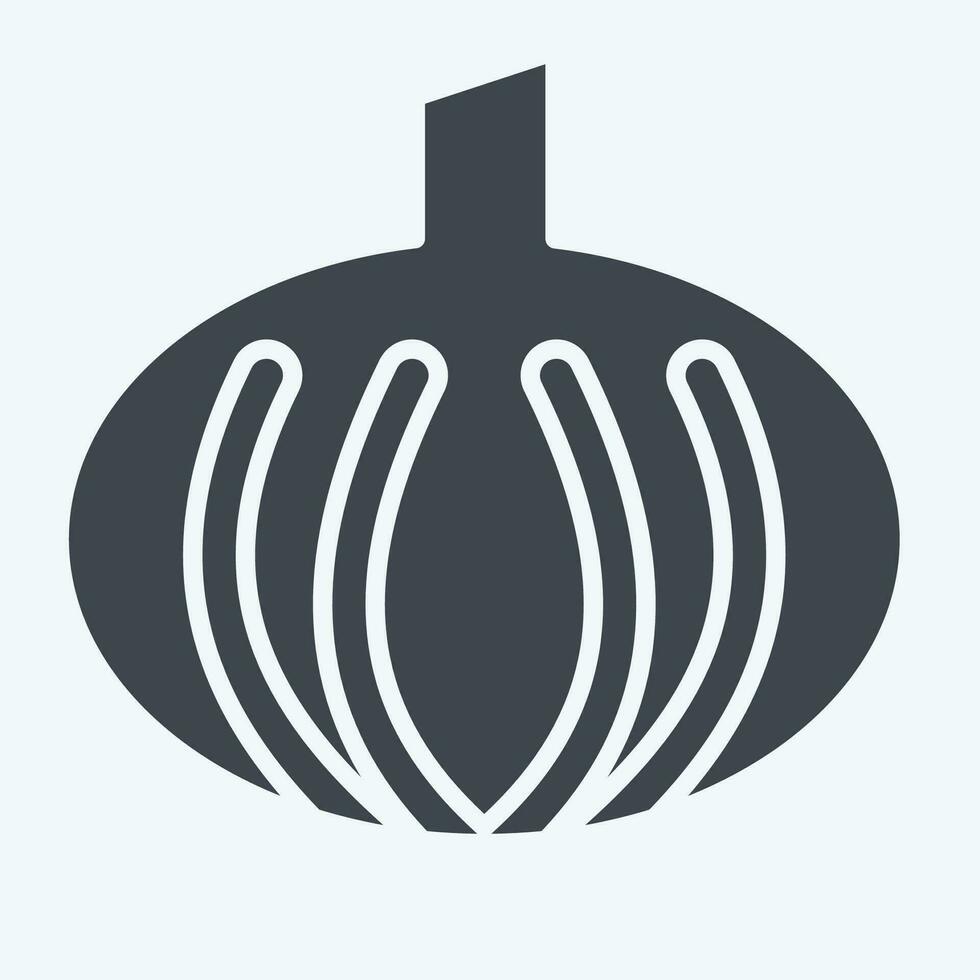 Icon Onion. related to Herbs and Spices symbol. glyph style. simple design editable. simple illustration vector