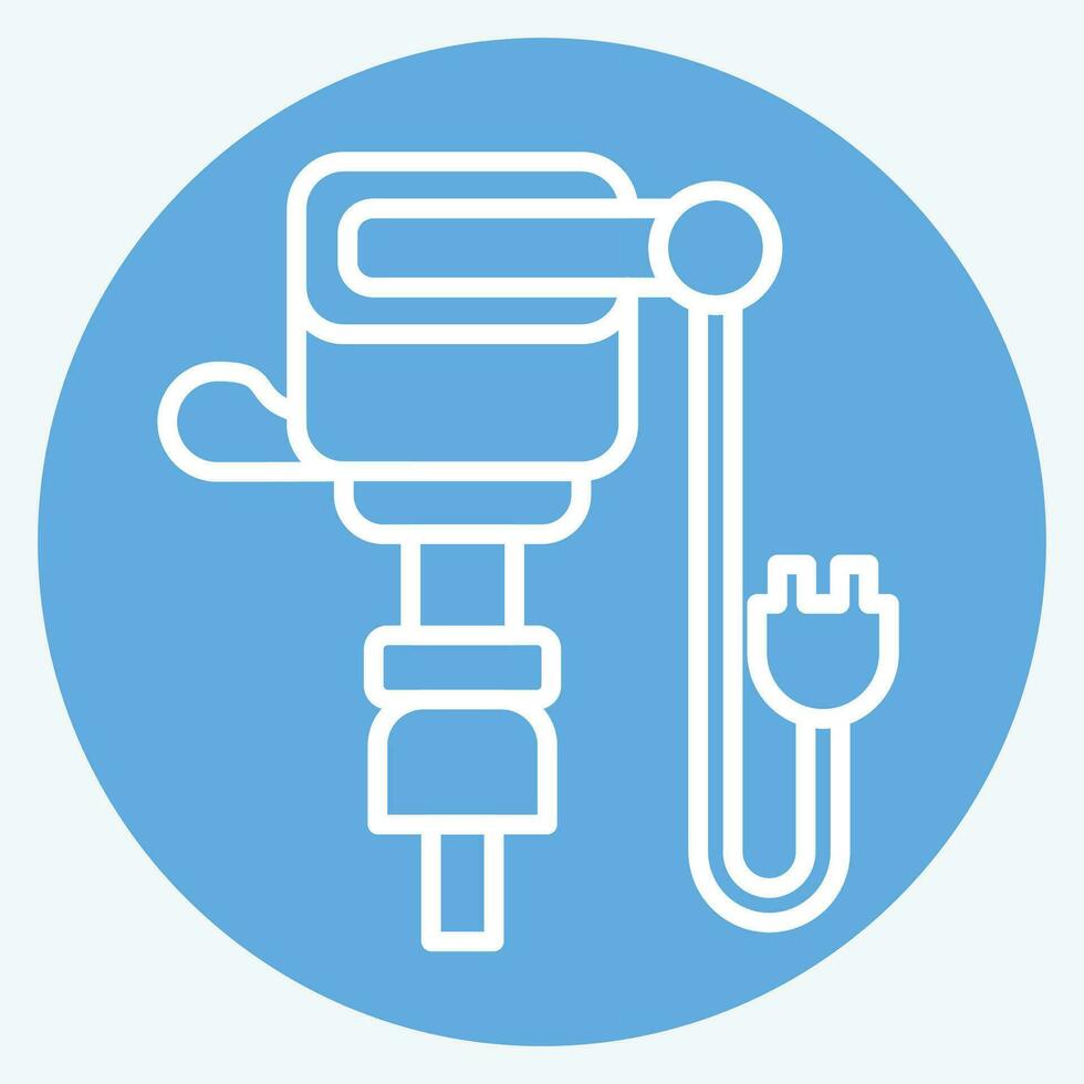 Icon Jack Hammer. related to Construction symbol. blue eyes style. simple design editable. simple illustration vector