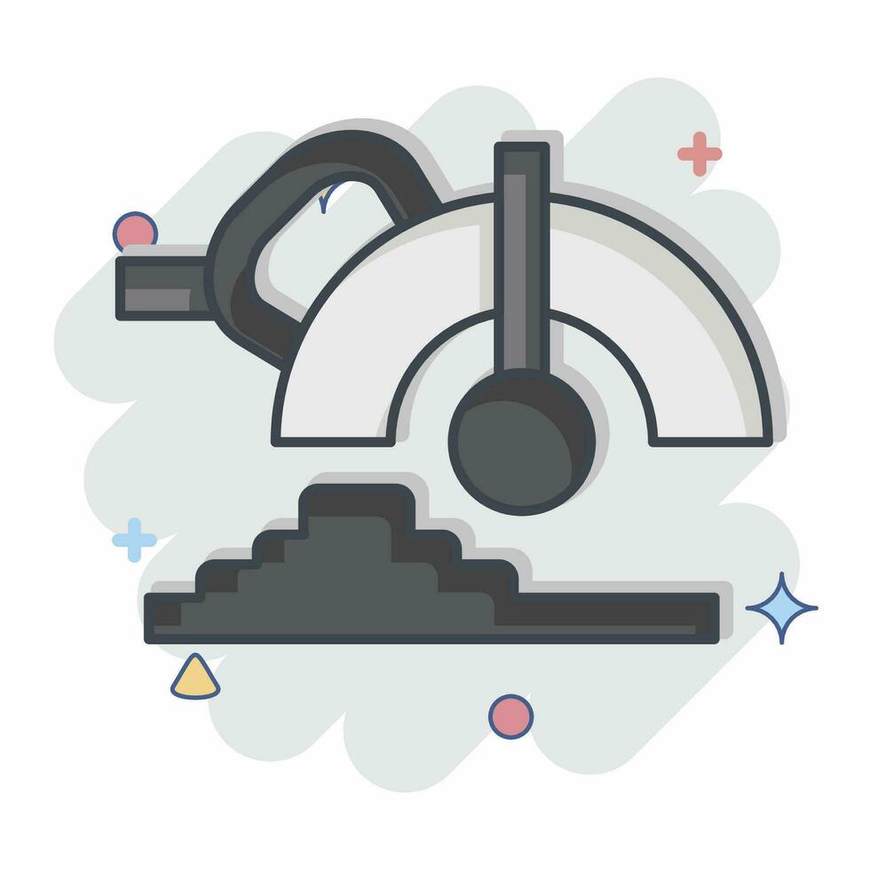 Icon Circular Saw. related to Construction symbol. comic style. simple design editable. simple illustration vector
