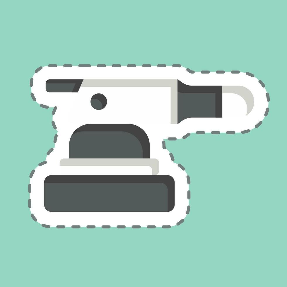 Sticker line cut Polishers. related to Construction symbol. simple design editable. simple illustration vector